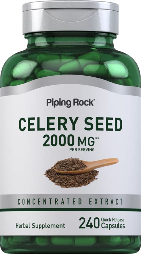 cnc celery capsules|Celery Seed, 2000 mg (per serving), 240 Quick Release Capsules.